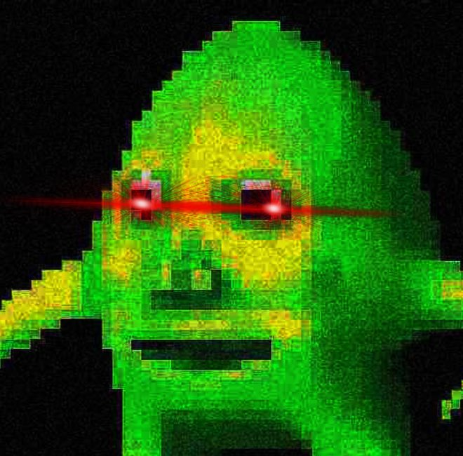 pixel Liem with laser eyes